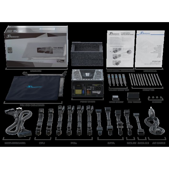 Seasonic 海韻 PRIME TX-650/SSR-650TR 鈦金全