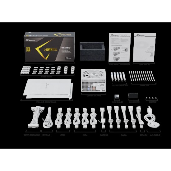 Seasonic 海韻 VERTEX GX-1000白色/12102GXAFS 金牌全